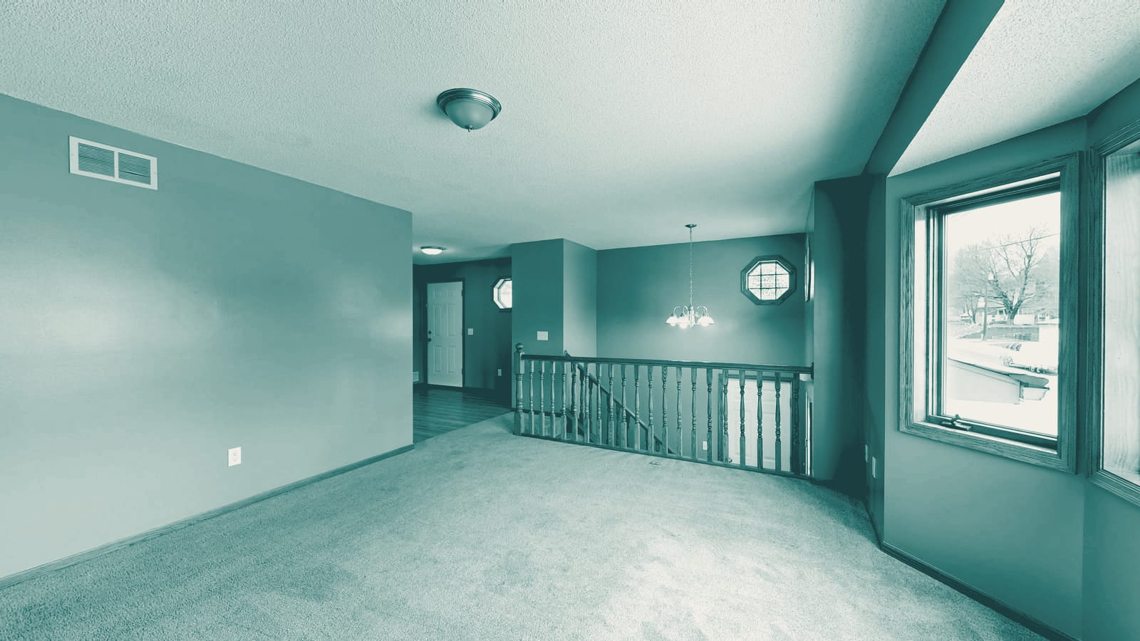 Interior of a home prepared for listing photography